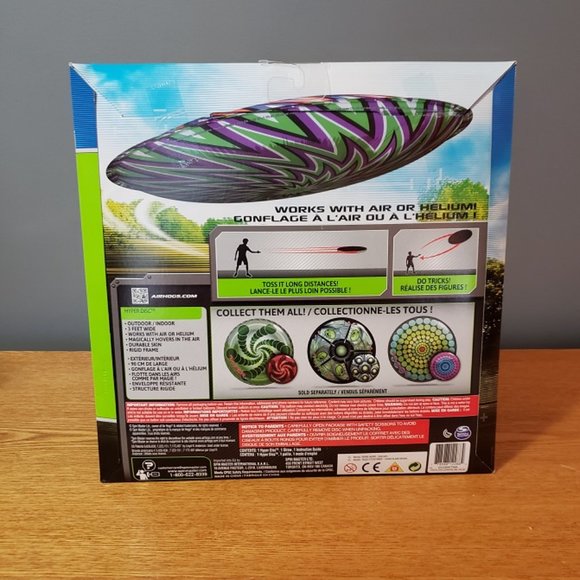 Air Hogs Hyper Disc Giant Frisbee Flying Disc Spiral (Red/Blue) - Picture 3 of 3